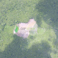  Módulo Agroforestal Dos Lagunas Norte, Calakmul. Vista aérea.